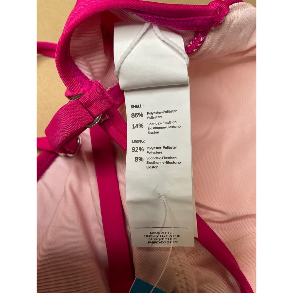 Cupshe Womens Magenta Ruched One Piece Swimsuit Strappy Back Size S - Picture 7 of 9